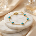 Turquoise & Gold Bracelet